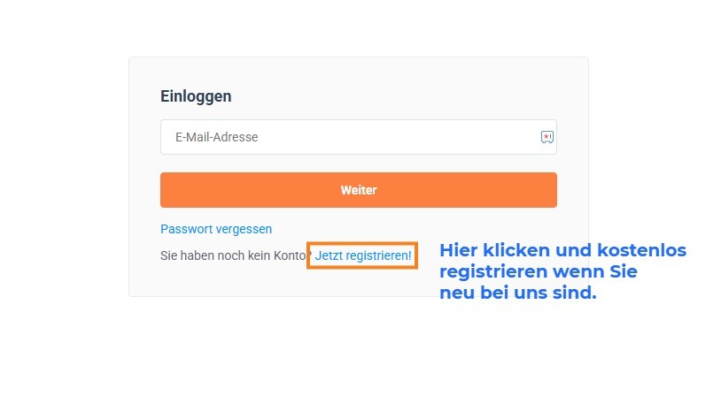 Erklärung sich für die Webinare zu registrieren